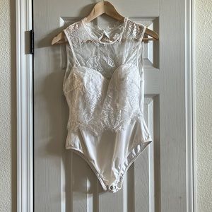 Lace top bodysuit